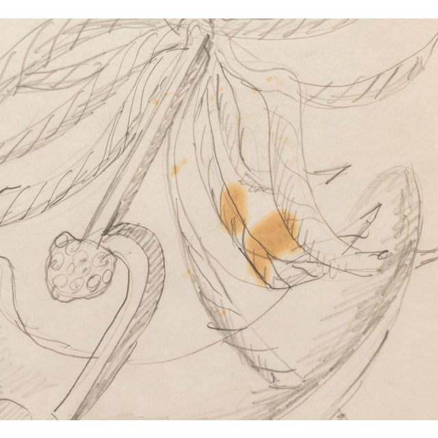 Seymour Lipton Sculpture Study Pencil on Paper For Sale - Image 4 of 5