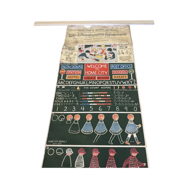 Paper 1929 Chautauqua Master Scroll B Builders and Makers 13.5 Foot Industrial Arts Educational Scroll For Sale - Image 7 of 13