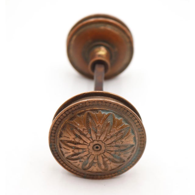 Early 20th Century Pair of Vernacular Bronze Passage Door Knobs For Sale - Image 5 of 5