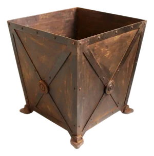Vintage Iron Rivet Box Planter