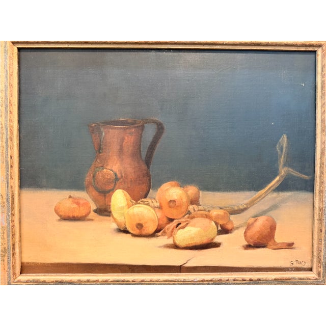 Mid 20 Century American Still Life Painting With Onions, G Tracy For Sale In New York - Image 6 of 6