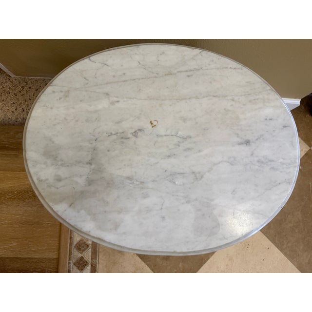 Antique Victorian Walnut Marble Top Table For Sale - Image 4 of 12