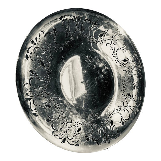 1970s Vintage Benedict Silverplate Pierced Tray | Chairish