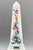 Ceramic Vintage White Ceramic Obelisk With Colorful Floral Pattern For Sale - Image 7 of 10