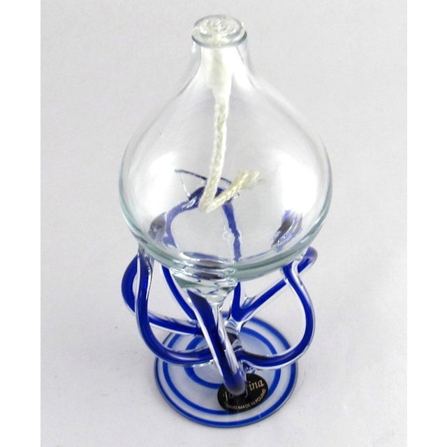 Jozefina Krosno Hand Blown Glass Oil Lamp Chairish