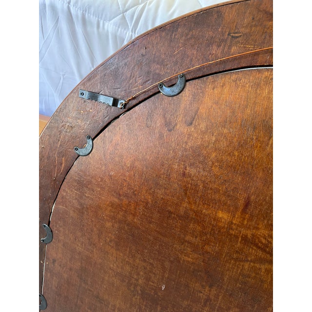 1990s Arched DemiLune Faux Bamboo Mirror For Sale - Image 9 of 11