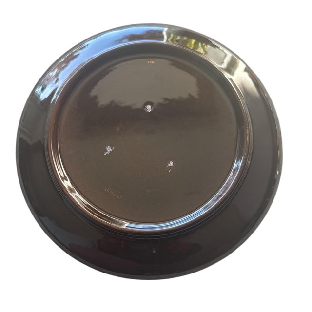 Mid 20th Century Swiss Heimatwerk Basel Hand-Painted Folk Art Wall Plates, Set of 3 For Sale - Image 10 of 14