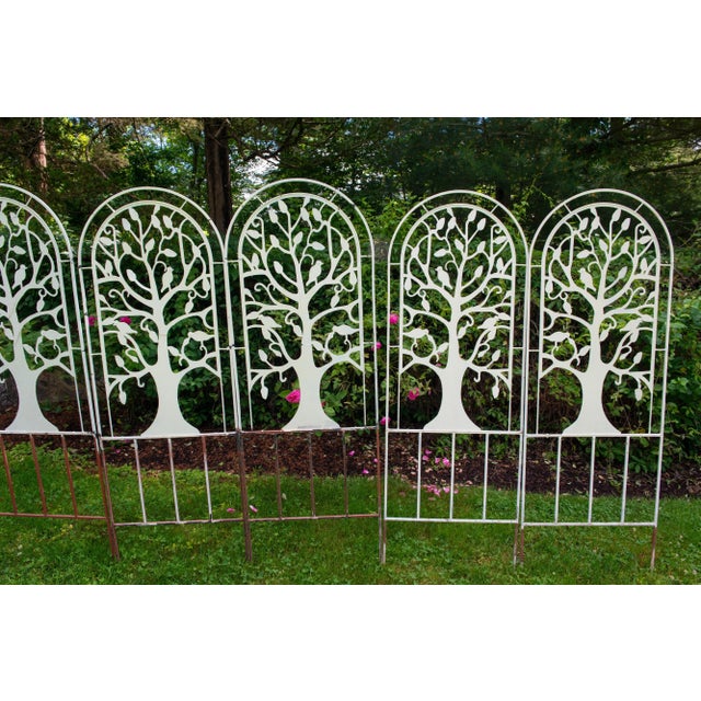 1960s Set of Metal Garden Tree and Bird Trellises - 21 Pieces For Sale - Image 9 of 12