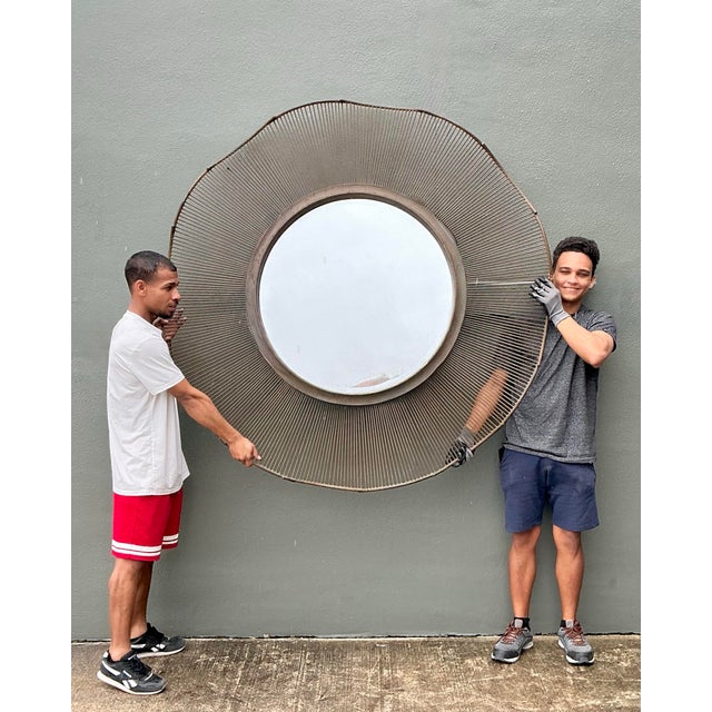 Vintage Monumental Wave Mirror For Sale - Image 12 of 12