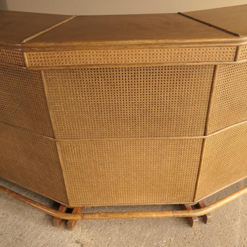 Vintage Bar in Rattan For Sale - Image 3 of 16