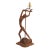 Mid Century Figural Teak Lamp For Sale