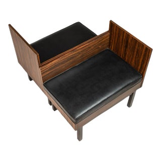 1950s Early Mid Century Modern Modular Benches in Rosewood Laminate, USA - Set of 2 For Sale