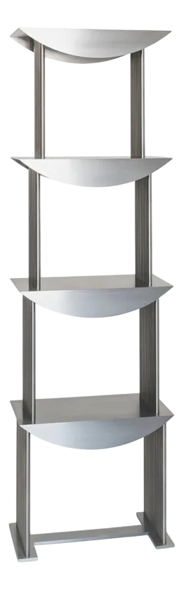 Standing Shelf in Stainless Steel by Sashaxsasha