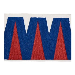 Sample - Schumacher Prado Tape in Blue & Red For Sale