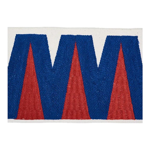 Sample - Schumacher Prado Tape in Blue & Red For Sale