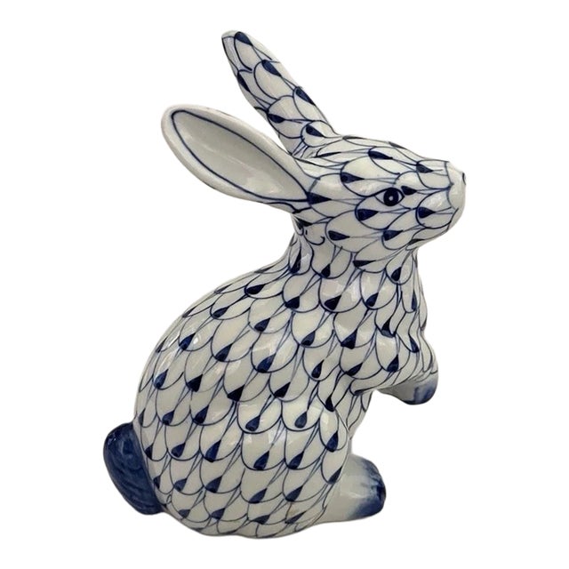Vintage MCM Andrea by Sadek Porcelain Hand Painted Rabbit Figurine For Sale