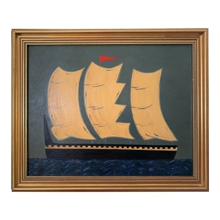 Contemporary Impressionist Style Seascape Painting on Canvas, Framed For Sale