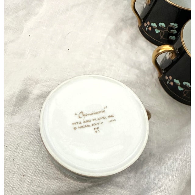Vintage Fitz & Floyd "Chinoiserie" Dinnerware Set of 47 For Sale - Image 10 of 12