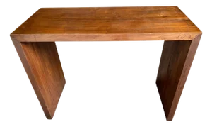 Andrianna Shamaris Minimalist Teak Wood Console Table