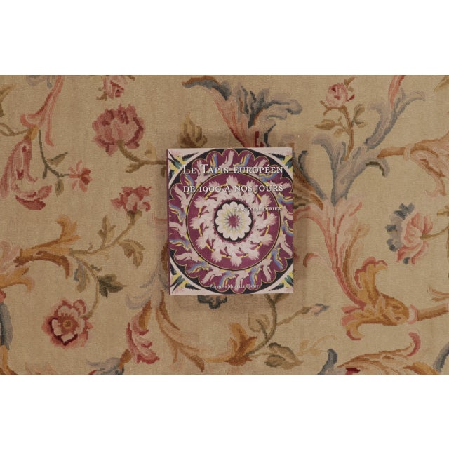 Antique French Aubusson Needlepoint Rug With Bold Pastel Florals - Rug & Kilim For Sale - Image 9 of 11