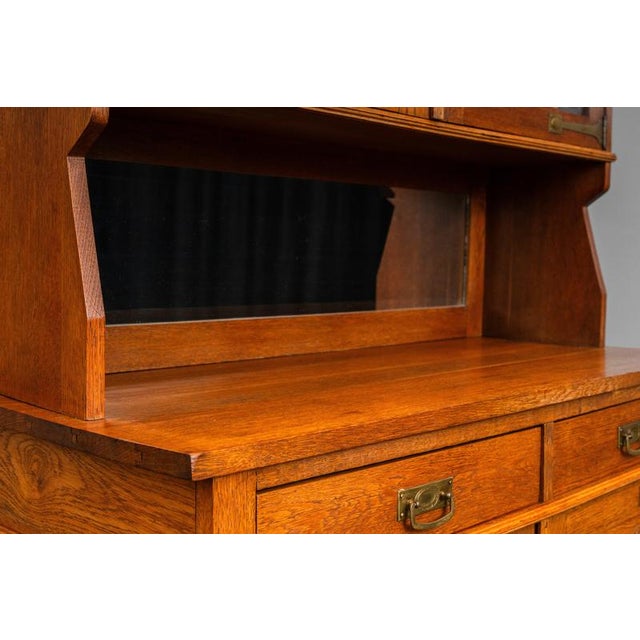 Brown Art Nouveau Sideboard in Oak, Early 20th Century For Sale - Image 8 of 18