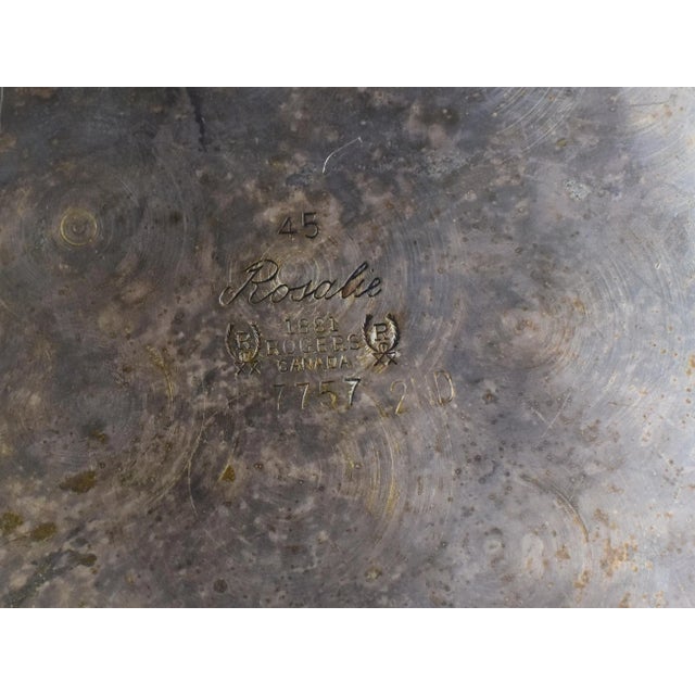 Vintage Rosalie 1881 Rogers Canada Silver Plated Tray Number 7757 For Sale - Image 4 of 5