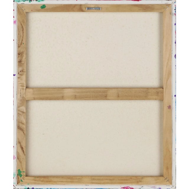 Mid 20th Century "Dreaming in the Blue" Abstract Oil Painting For Sale In Monterey, CA - Image 6 of 7