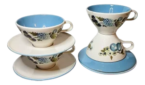 1960s Ben Siebel for Iroqouis Tea Cup & Saucer Set- 8 Pieces
