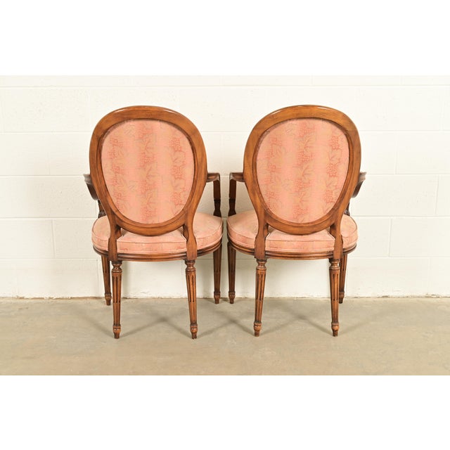 Karges French Regency Louis XVI Carved Walnut Cane Back Dining Chairs, Set of Six For Sale - Image 14 of 15