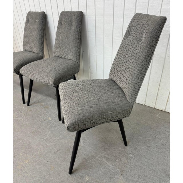 Adrian Pearsall Mid-Century Modern Adrian Pearsall Upholstered Dining Chairs - Set of 4 For Sale - Image 4 of 6