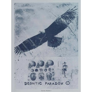 Late 20th Century "Deontic Paradox 1" Abstract Figurative Numbered Lithograph by Carl Beam For Sale