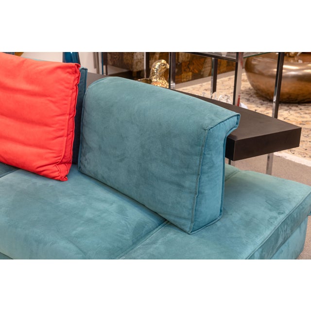 Pair of Mauro Lipparini for Saporiti Italia Avedon Sofas 1980s Post Modern For Sale - Image 9 of 11