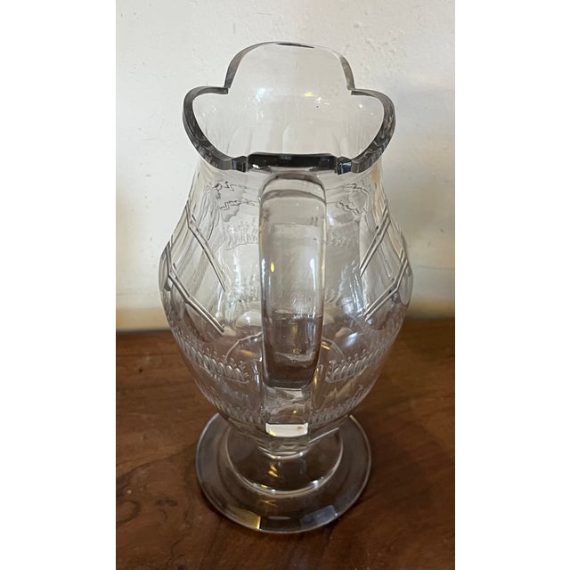 Large Antique Early 19th Century George III Anglo Irish Cut Crystal Glass Wine Ewer or Water Pitcher For Sale In New York - Image 6 of 18