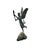 Classical Roman Winged Angel Statue Metal Goddess With Torch Sculpture Vintage Classic Decor For Sale - Image 3 of 9