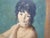 Textile Marc Rebierre, Portrait of a French Girl, 1960s, Oil Painting on Canvas, Framed For Sale - Image 7 of 14