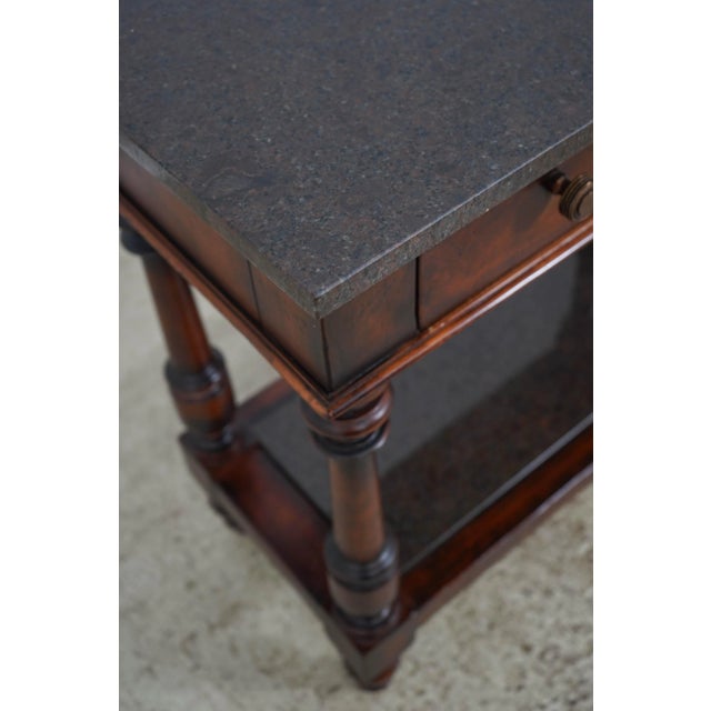 Henredon Acquisitions Marble Top Console Table Server For Sale - Image 9 of 12