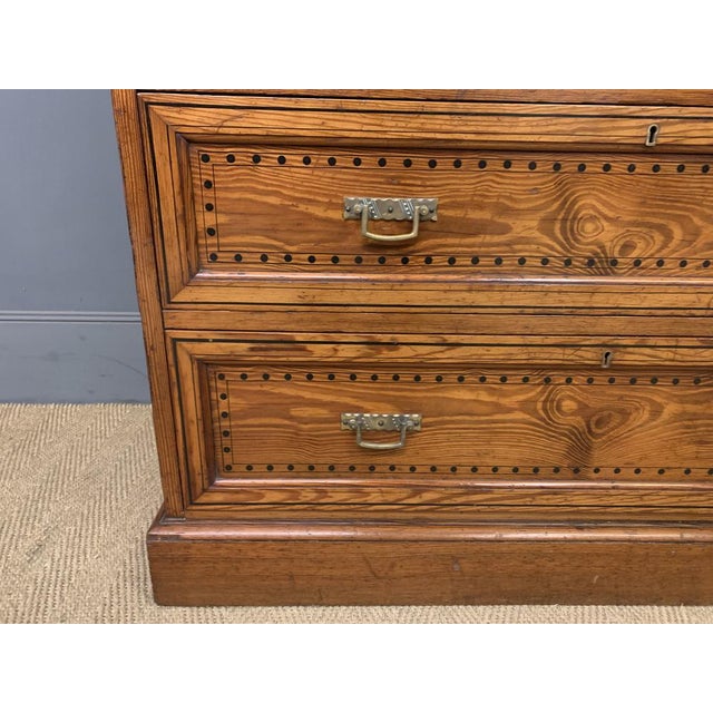 Goldenrod Aesthetic Period Pitch Pine Chest of Drawers, 1870s For Sale - Image 8 of 14