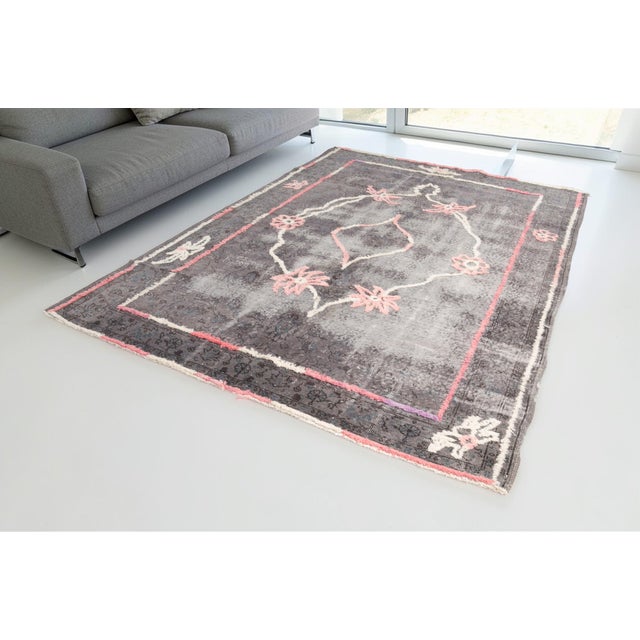 Gray Vintage Anatolian Pompom Rug For Sale - Image 8 of 10