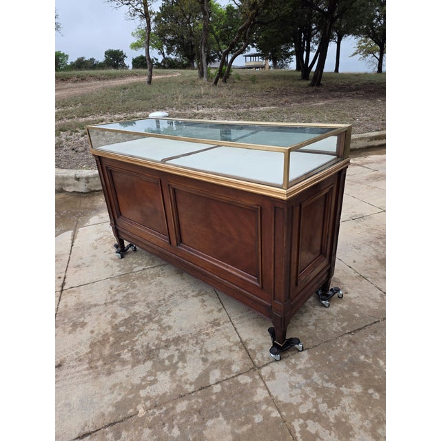 Late 19th Century Antique Mercantile Display Case With Storage For Sale - Image 5 of 12