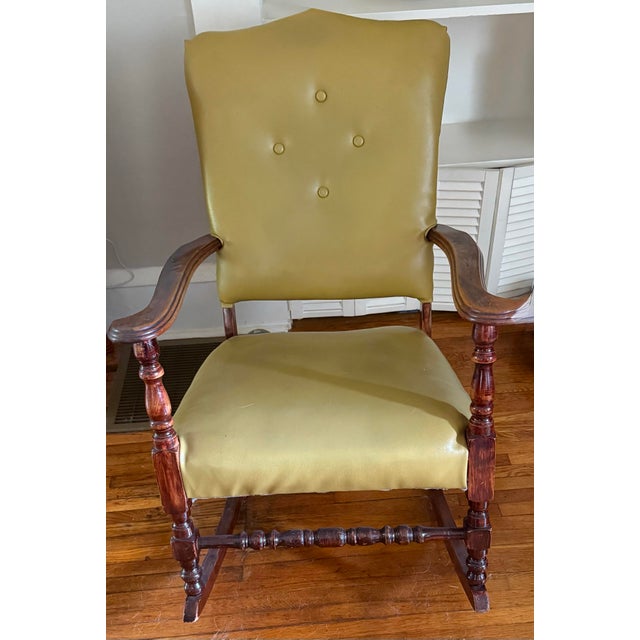 Vintage Wooden Rocking Chair For Sale - Image 6 of 12