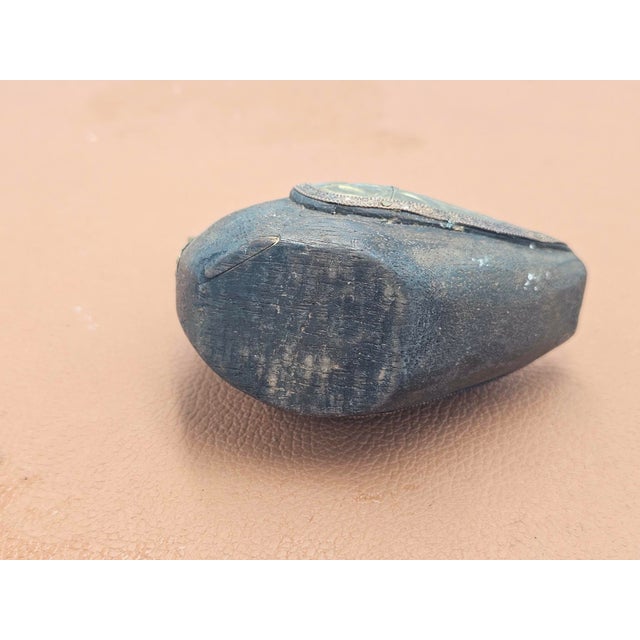 Vintage Wooden Duck in Brass-Plated, 1950s For Sale - Image 6 of 7