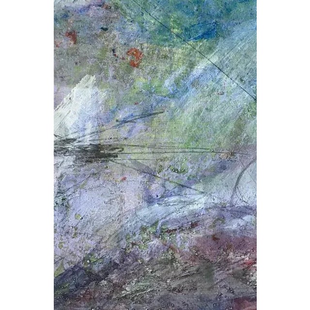 Abstract Patricia Zippin "Sun Mountain" 1980s Mixed Media 20"x 14.25" For Sale - Image 3 of 5