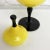 Black Vintage Venetian Cased Glass Empoli, Yellow With Black Stem Apothecary For Sale - Image 8 of 12