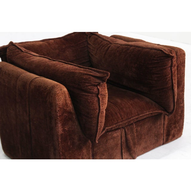 Vintage Italian Brown Lounge Chair, 1970s For Sale - Image 4 of 13
