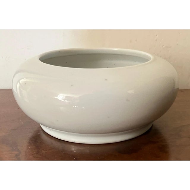 Antique 19th century Chinese blanc de Chine monochrome porcelain brush washer coupe. Measures 5 3/8" diameter x 2 1/4"...