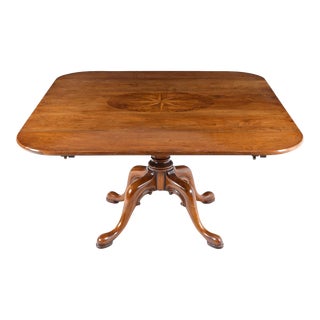 Antique George III Walnut Marquetry Breakfast Table For Sale