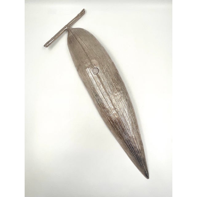 Michael Aram Nickel-Plated Bamboo Leaf Tray For Sale - Image 11 of 12