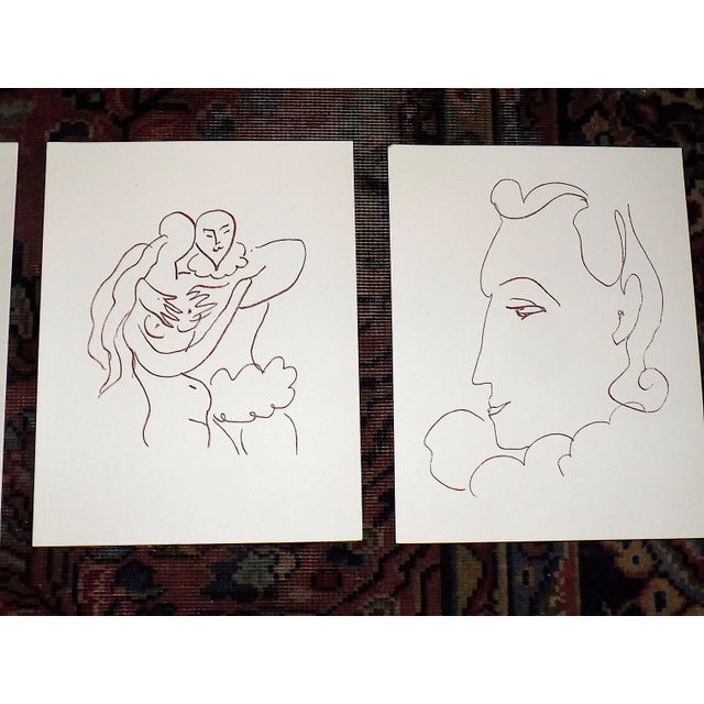 Mid-Century Modern Vintage Henri Matisse Abstract Modernist Portraits & Nude Couple - Set of 3 For Sale - Image 3 of 7