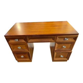 1960s Mid Century Solid Wood Desk by Drexel For Sale