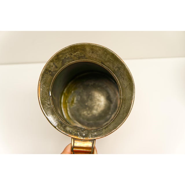 Early 19th Century Antique 4 Liter Hammered Copper Measure Pitcher For Sale - Image 5 of 7